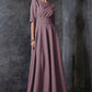 Purple grey maxi dress with circle skirts