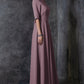 Purple grey maxi dress with circle skirts