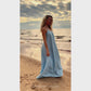 Light blue maxi linen dress